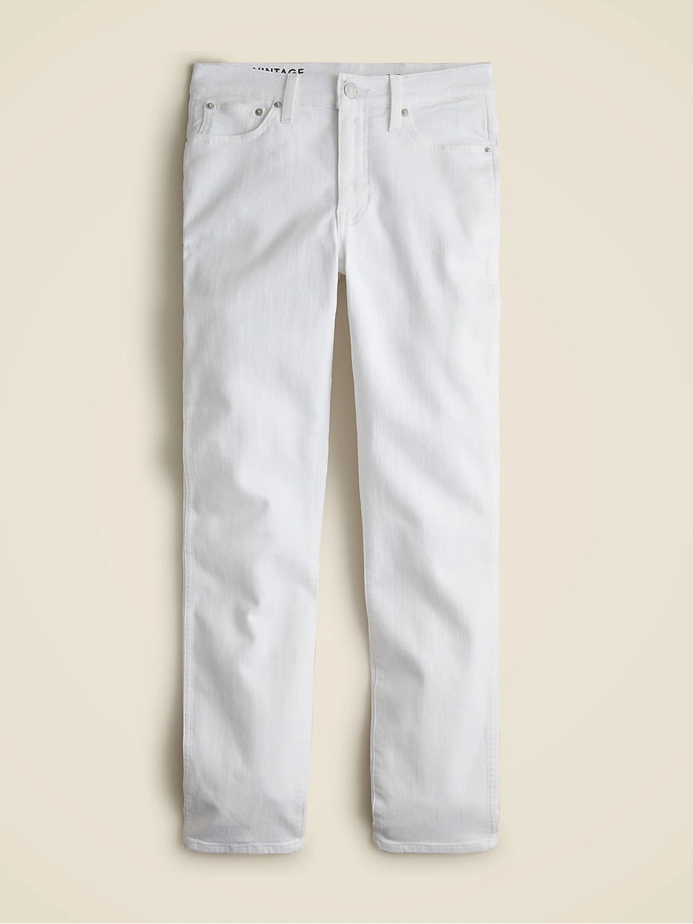 NWT - J. Crew Women’s White 9” Vintage Slim Straight Jeans Size 27P